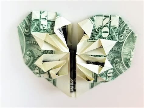 origami flower dollar|origami dollar bill heart.